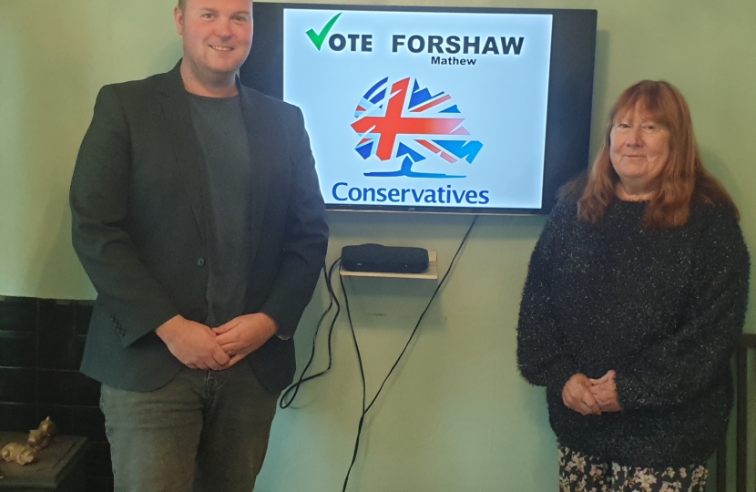 Mathew with former UKIP candidate Marie Carole Forshaw 