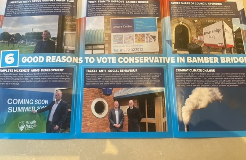 6 reasons to vote Conservative in Bamber Bridge East 